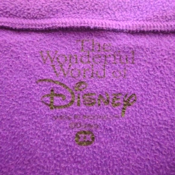 Disney Purple Plus Size 2X Embroidered Graphic Grumpy Get Cozy Fleece Lounge Top - Picture 4 of 8